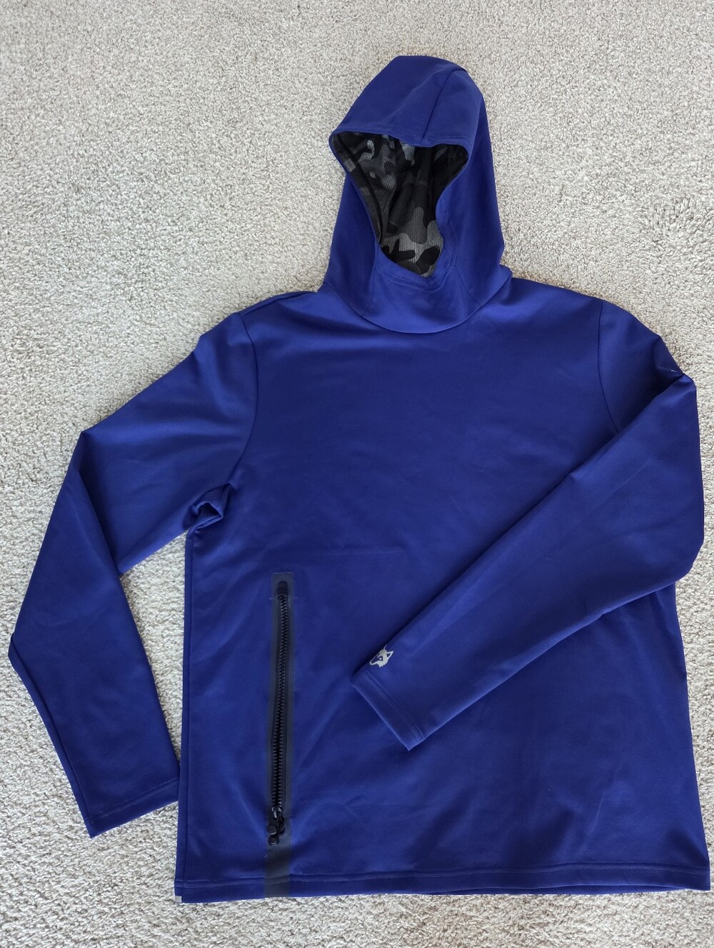 Greyson Royal Blue Performance Hoodie with Camouflage Hood Lining